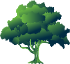 Green and blue Shade Tree Icon